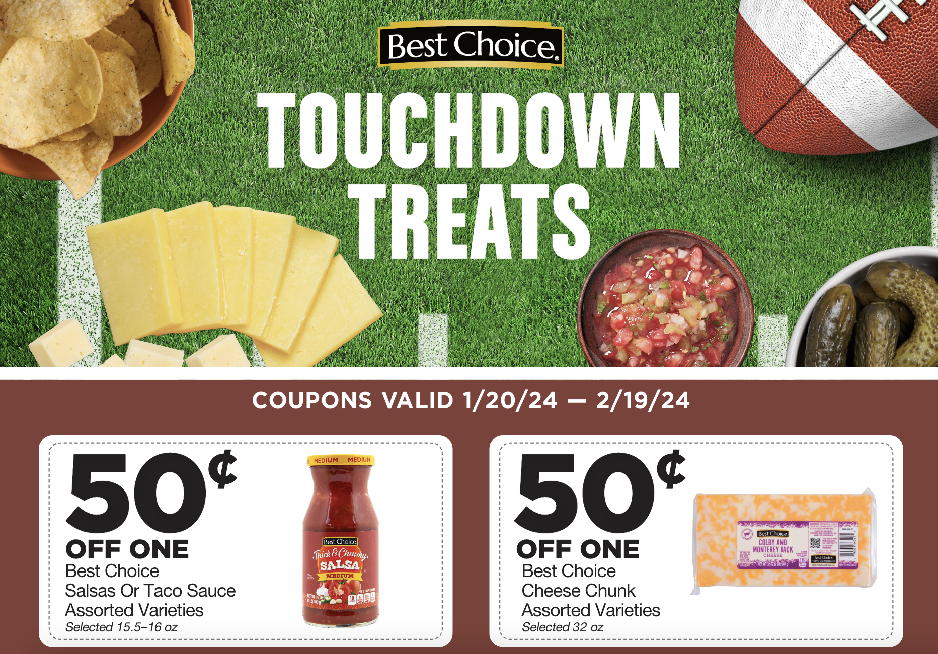 Best Choice Touchdown treats 2 coupons