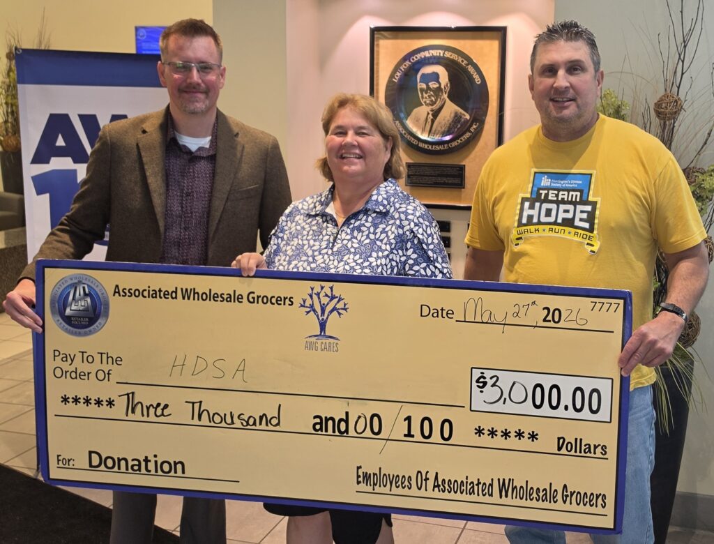 Huntington Disease Society of America Check Presentation
